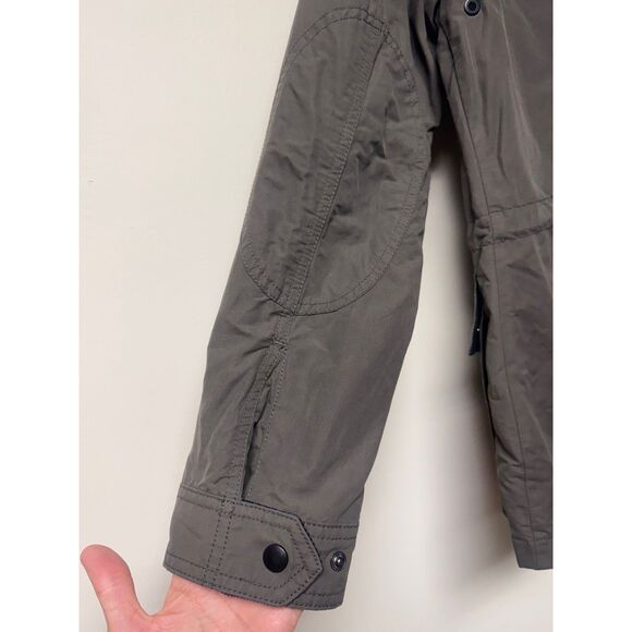 BANANA REPUBLIC Waxed Chore Coat Flannel Plaid Lining, Dark Truffle, Sz S - Picture 10 of 15